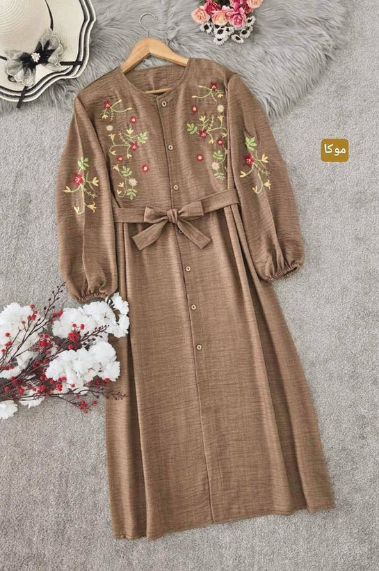 مانتو گلدوزی زنانه مدل باران