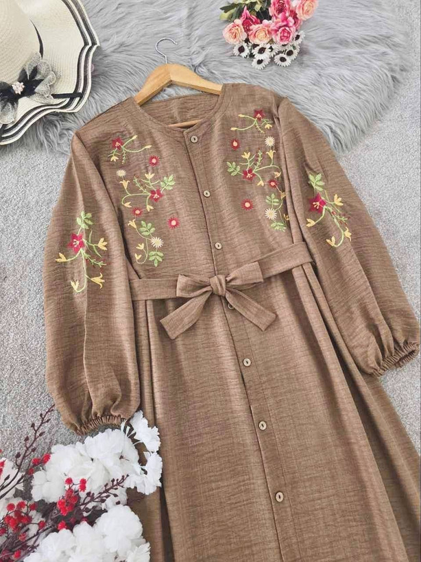مانتو گلدوزی زنانه مدل باران