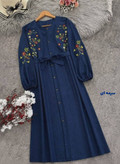 مانتو گلدوزی زنانه مدل باران