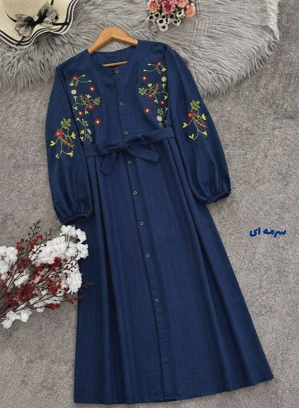 مانتو گلدوزی زنانه مدل باران