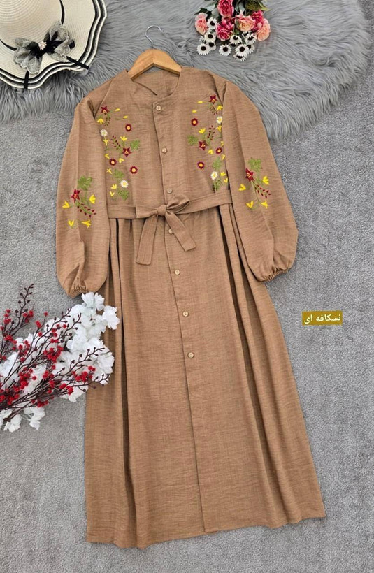 مانتو گلدوزی زنانه مدل باران