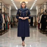 مانتو گلدوزی زنانه مدل باران