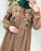 مانتو گلدوزی زنانه مدل باران