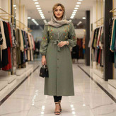 مانتو گلدوزی زنانه مدل باران