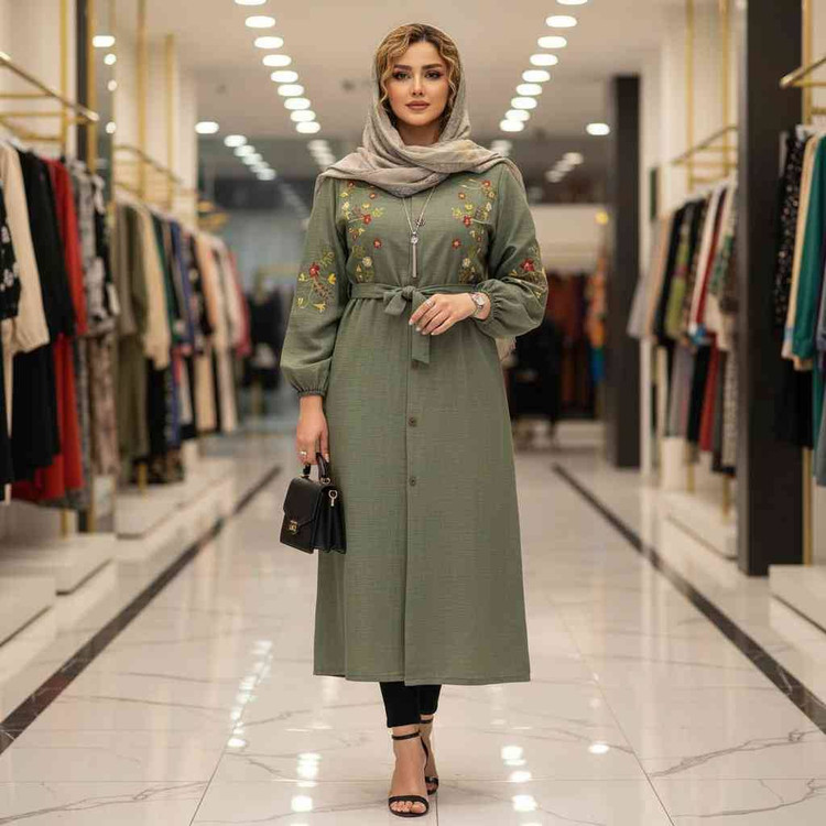 مانتو گلدوزی زنانه مدل باران