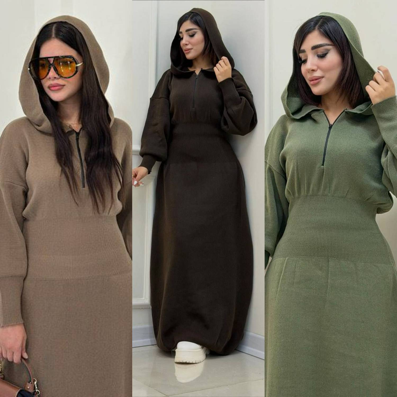 کفتان زنانه مدل ساعت شنی جنس بافت