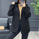 سویشرت زنانه جلو زیپ ساده