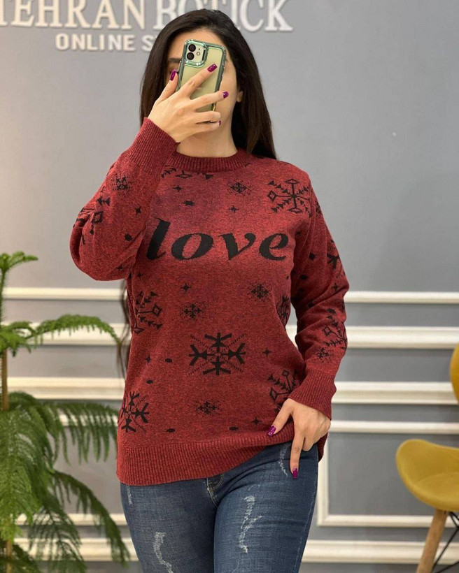 بلوز بافت زنانه مدل Love