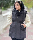پافر زنانه کلاهدار کمرگتر مدل پاپیا