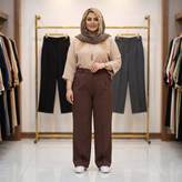 شلوار بگ زنانه کمر پاگن دار
