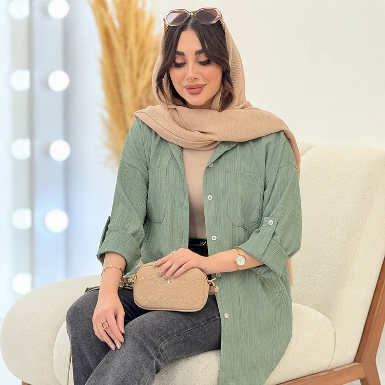 شومیز زنانه مدل کراش پاگن دار