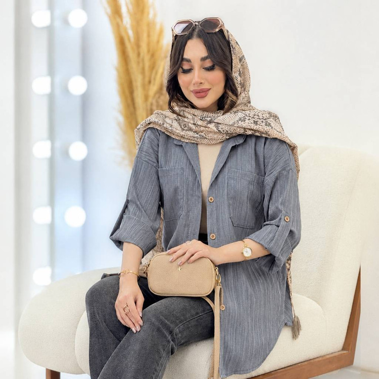 شومیز زنانه مدل کراش پاگن دار
