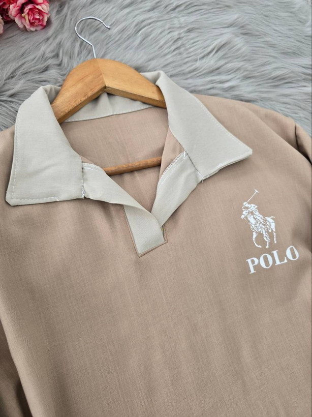 ست تیشرت شلوار زنانه مدل پولو polo جنس بزیاق اصل