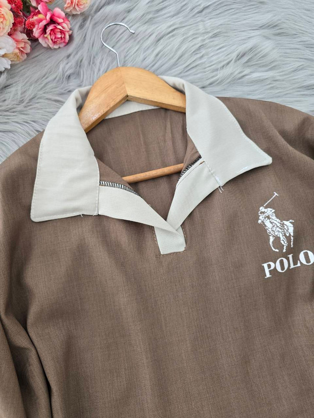 ست تیشرت شلوار زنانه مدل پولو polo جنس بزیاق اصل