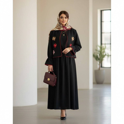 کت و سارافون زنانه مدل نیایش گلدوزی شده