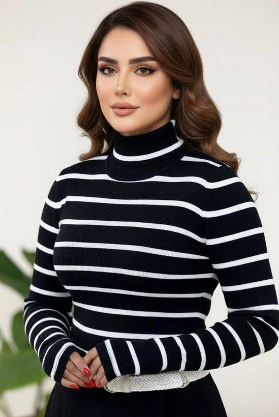 بادی زنانه مدل فینگردار راه راه