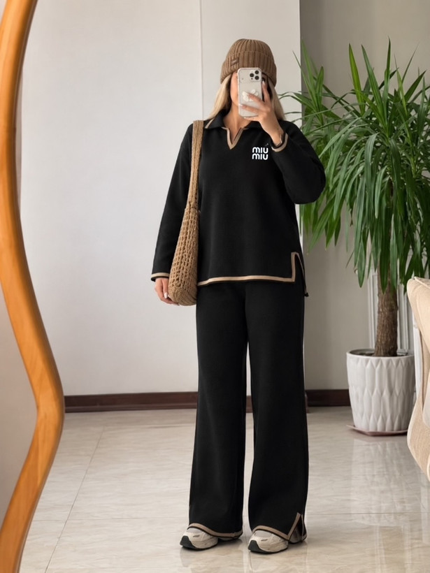 ست بلوز و شلوار زنانه مدل بافت miu miu